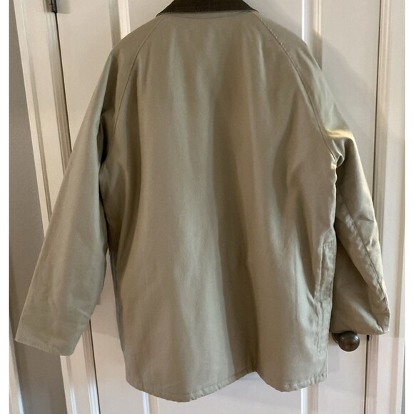Lands’ End Men’s Parka XL Tan Cotton‎ Canvas Field Jacket Corduroy Collar Vented - Picture 5 of 16